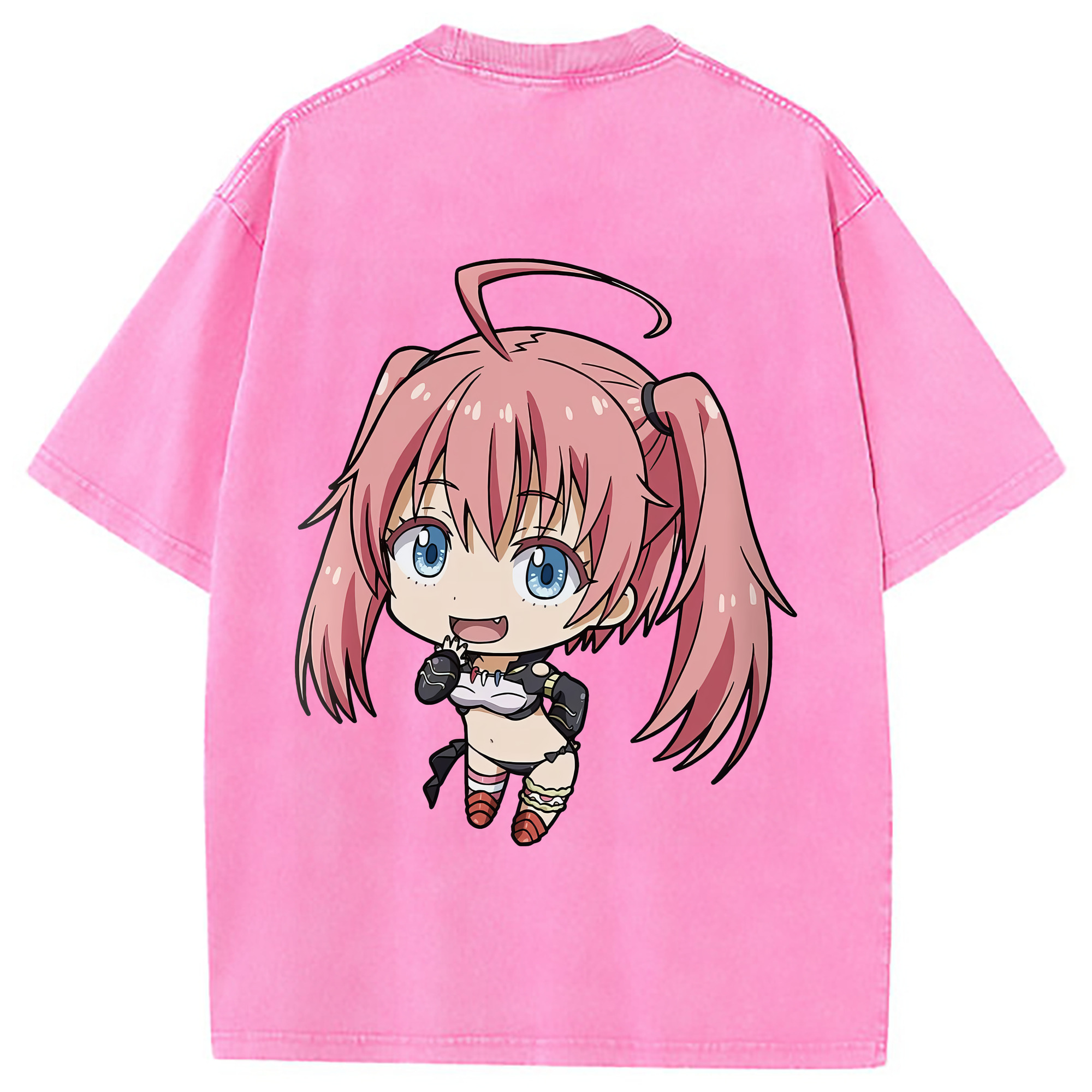 （画像用） 転スラ Regarding Reincarnated to Slime 綿100% ヴィンテージ風 半袖Tシャツ（背面プリント）